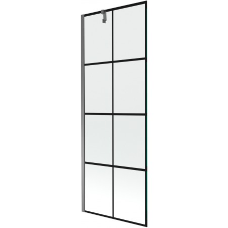 Mexen Next paravan de baie cu 1 canat 70 x 150 cm, carouri negre, metal brun - 895-070-000-00-77-95