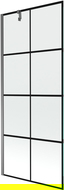 Mexen Next 1-szárnyú fürdőkád paraván 80 x 150 cm, fekete minta, gun metal - 895-080-000-00-77-95
