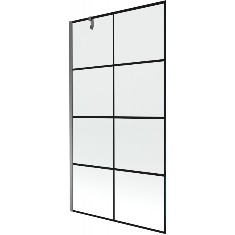 Mexen Next paravan de cadă cu 1 panou 100 x 150 cm, grilaj negru, metal pistol - 895-100-000-00-77-95