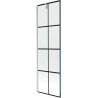 Mexen Next paravan cadă 1-canat 60 x 150 cm, grilaj negru, nichel periat - 895-060-000-00-77-97