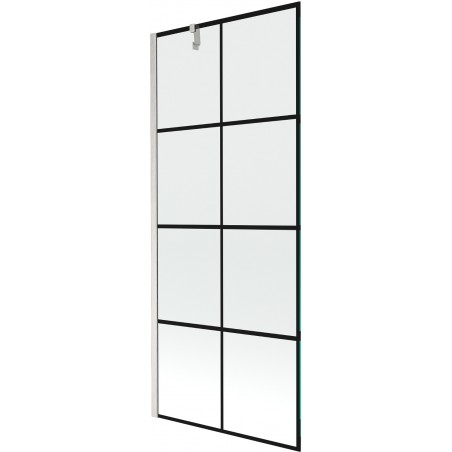 Mexen Next paravan de cadă 1-canat 80 x 150 cm, model negru, nichel periat - 895-080-000-00-77-97