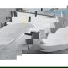 Cada Nike cadă freestanding 175 x 100 cm, alb, cu preaplin aurit periat - 54071751000-55
