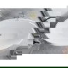 Cada Nike cadă freestanding 175 x 100 cm, alb, cu preaplin aurit periat - 54071751000-55