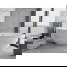 Cada Nike cadă freestanding 175 x 100 cm, alb, cu preaplin aurit periat - 54071751000-55