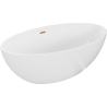 Cadă freestanding Mexen Nike 175 x 100 cm, alb, cu supraplin auriu roz - 54071751000-60