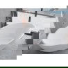 Cadă freestanding Mexen Nike 175 x 100 cm, alb, cu supraplin auriu roz - 54071751000-60