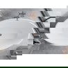 Cadă freestanding Mexen Nike 175 x 100 cm, alb, cu supraplin auriu roz - 54071751000-60