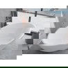 Cădiță Mexen Nike 175 x 100 cm, albă, evacuare cupru periat - 54071751000-65