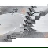 Cădiță Mexen Nike 175 x 100 cm, albă, evacuare cupru periat - 54071751000-65