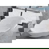 Cana freestanding Mexen Nike 175 x 100 cm, albă, deversare neagră - 54071751000-70