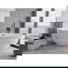 Cana freestanding Mexen Nike 175 x 100 cm, albă, deversare neagră - 54071751000-70