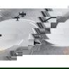 Cana freestanding Mexen Nike 175 x 100 cm, albă, deversare neagră - 54071751000-70