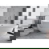 Cadă freestanding Mexen Nike 175 x 100 cm, alb, cu preaplin gun metal - 54071751000-95