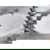Mexen Nike szabadon álló kád 175 x 100 cm, fehér, túlfolyó gun metal - 54071751000-95