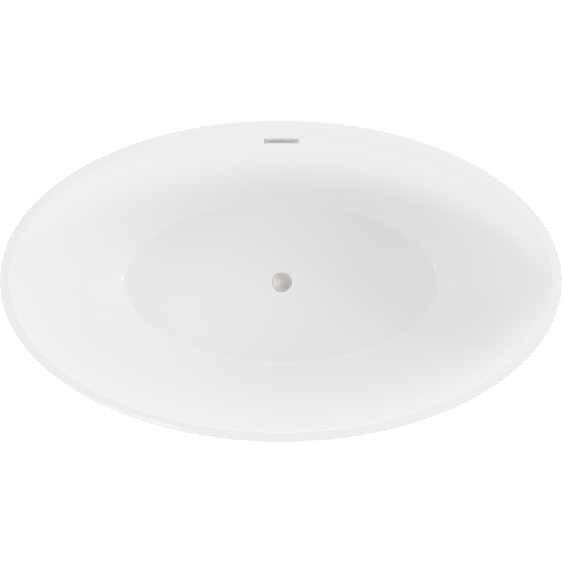 Mexen Nike cadă freestanding 175 x 100 cm, albă, preaplin nichel periat - 54071751000-97