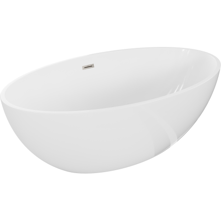 Mexen Nike szabadon álló kád 175 x 100 cm, fehér, selyemnikel leeresztő - 54071751000-97