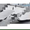 Mexen Nike cada freestanding 175 x 100 cm, alb/negru, scurgere crom - 54071751075-01