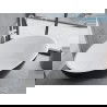 Cadă freestanding Mexen Nike 175 x 100 cm, alb/negru, preaplin alb - 54071751075-20