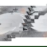Mexen Nike szabadon álló kád 175 x 100 cm, fehér/fekete, rózsaarany lefolyó - 54071751075-60