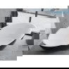 Cadă freestanding Mexen Nike 175 x 100 cm, alb/negru, scurgere neagră - 54071751075-70