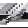 Cadă freestanding Mexen Nike 175 x 100 cm, alb/negru, preaplin nichel periat - 54071751075-97
