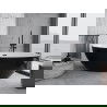 Cadă freestanding Mexen Nike 175 x 100 cm, alb/negru, scurgere neagră - 54071751075-70