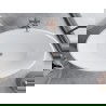 Mexen Nike szabadon álló fürdőszoba kád 175 x 100 cm, fehér/fekete, kefélt réz lefolyó - 54071751075-65