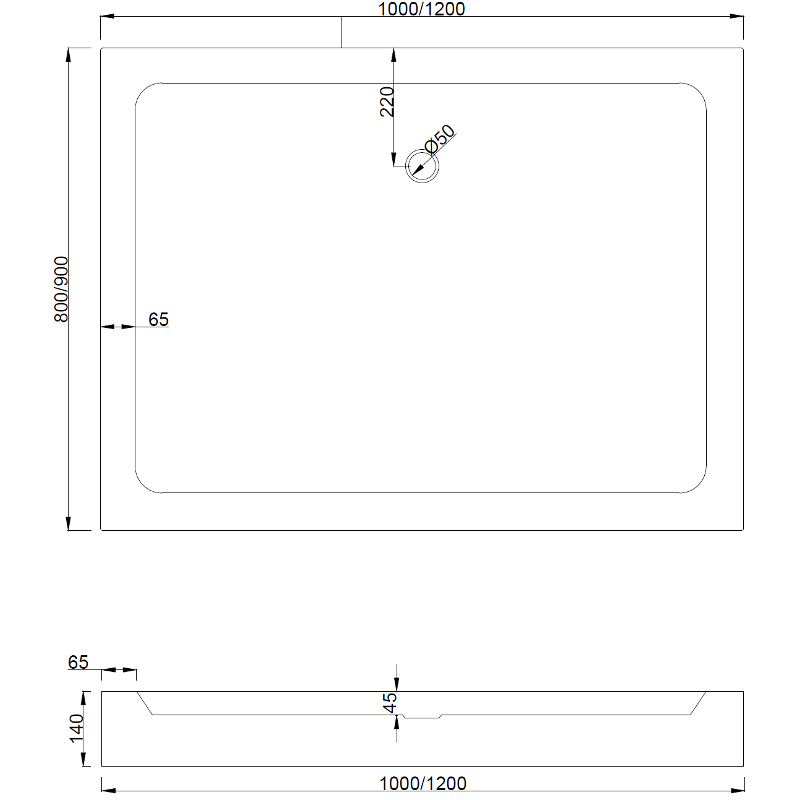 Mexen Rio téglalap alakú zuhanytálca 120 x 90 cm, fehér - 45109012