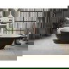 Cada Roxy cadă freestanding 180 x 85 cm, alb/negru, deversare cu cupru periat - 51201808575-65