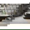 Mexen Roxy cada freestanding 180 x 85 cm, alb/negru, cu depășire din aur periat - 51201808575-55