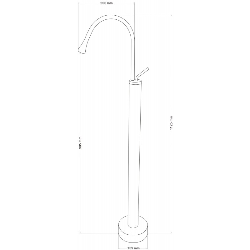 Mexen Dorado szabadon álló mosdó csaptelep, fekete - 747334-70