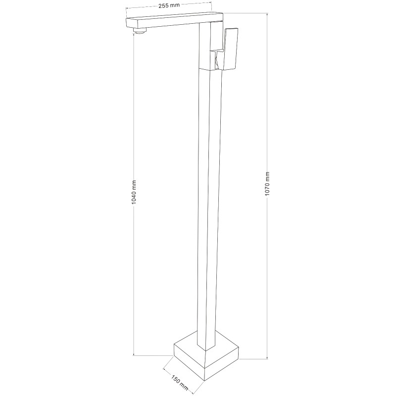 Mexen Urano baterie de chiuvetă liberă, aurie - 75234-50