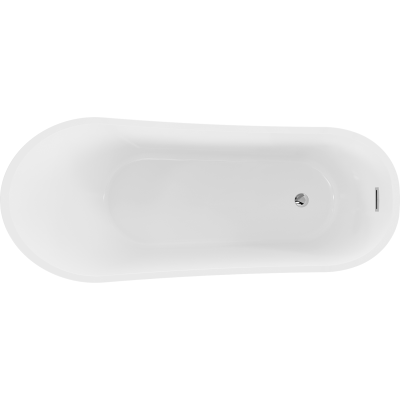 Mexen Alta szabadon álló kád 170 x 75 cm, fehér, króm túlfolyó - 52141707500-01