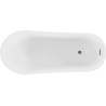 Cada Alta cada freestanding 170 x 75 cm, alb, cu scurgere aurie - 52141707500-50