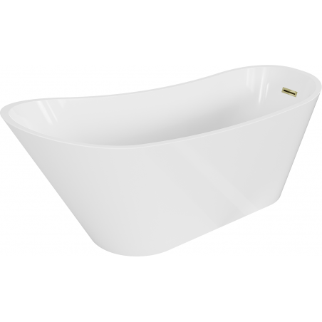 Cada Alta cada freestanding 170 x 75 cm, alb, cu scurgere aurie - 52141707500-50