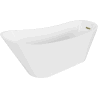 Cada Alta cada freestanding 170 x 75 cm, alb, cu scurgere aurie - 52141707500-50