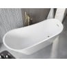 Cada Alta cada freestanding 170 x 75 cm, alb, cu scurgere aurie - 52141707500-50