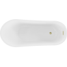 Mexen Alta cadă freestanding 170 x 75 cm, albă, cu lavoar din aur periat - 52141707500-55