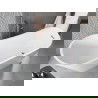 Cada Alta cadă liberă 170 x 75 cm, albă, overflow aur roz - 52141707500-60