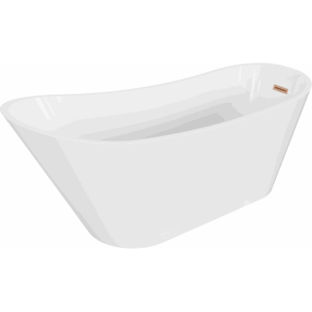 Mexen Alta szabadonálló kád 170 x 75 cm, fehér, brushed bronz túlfolyó - 52141707500-65