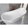 Mexen Alta szabadonálló kád 170 x 75 cm, fehér, brushed bronz túlfolyó - 52141707500-65