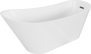 Mexen Alta szabadon álló kád 170 x 75 cm, fehér, túlfolyó gun gray kefélt - 52141707500-66