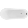 Mexen Alta cadă freestanding 170 x 75 cm, albă, scurgere neagră - 52141707500-70