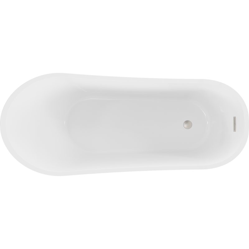 Mexen Alta szabadon álló kád 170 x 75 cm, fehér, matt nikkel túlfolyó - 52141707500-97