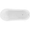 Mexen Alta cadă freestanding 170 x 75 cm, albă, scurgere nichel satinat - 52141707500-97