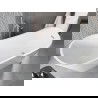 Mexen Alta cadă freestanding 170 x 75 cm, albă, scurgere nichel satinat - 52141707500-97