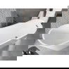Mexen Alta cada liberă 170 x 75 cm, alb, descarcă gun metal - 52141707500-95