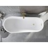 Mexen Alta cadă freestanding 170 x 75 cm, albă, cu lavoar din aur periat - 52141707500-55