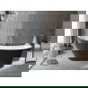Mexen Alta szabadon álló kád 170 x 75 cm, fehér/fekete, króm túlfolyó - 52141707575-01