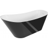 Mexen Alta szabadon álló fürdőszoba kád 170 x 75 cm, fehér/fekete, fehér túlfolyó - 52141707575-20
